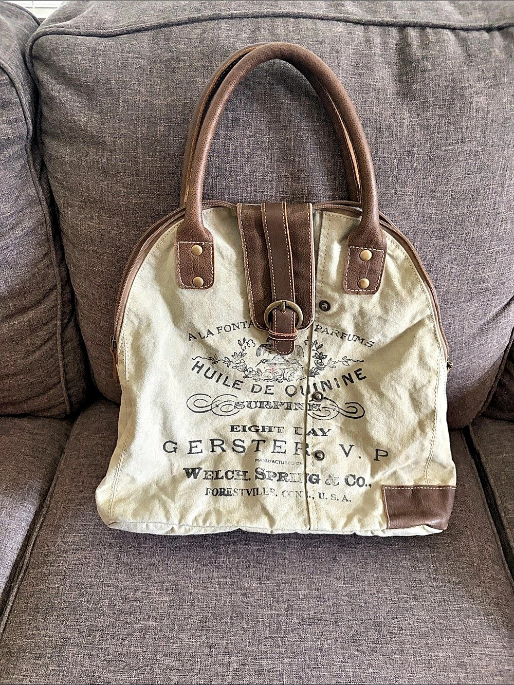 Myra Bag Gerster Shoulder Bag in Brown & Cream